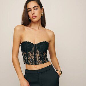 Reformation Kylah Top Black - Size 10